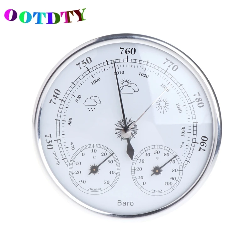 

OOTDTY Household Weather Station Barometer Thermometer Hygrometer Wall Hanging Tester Tools