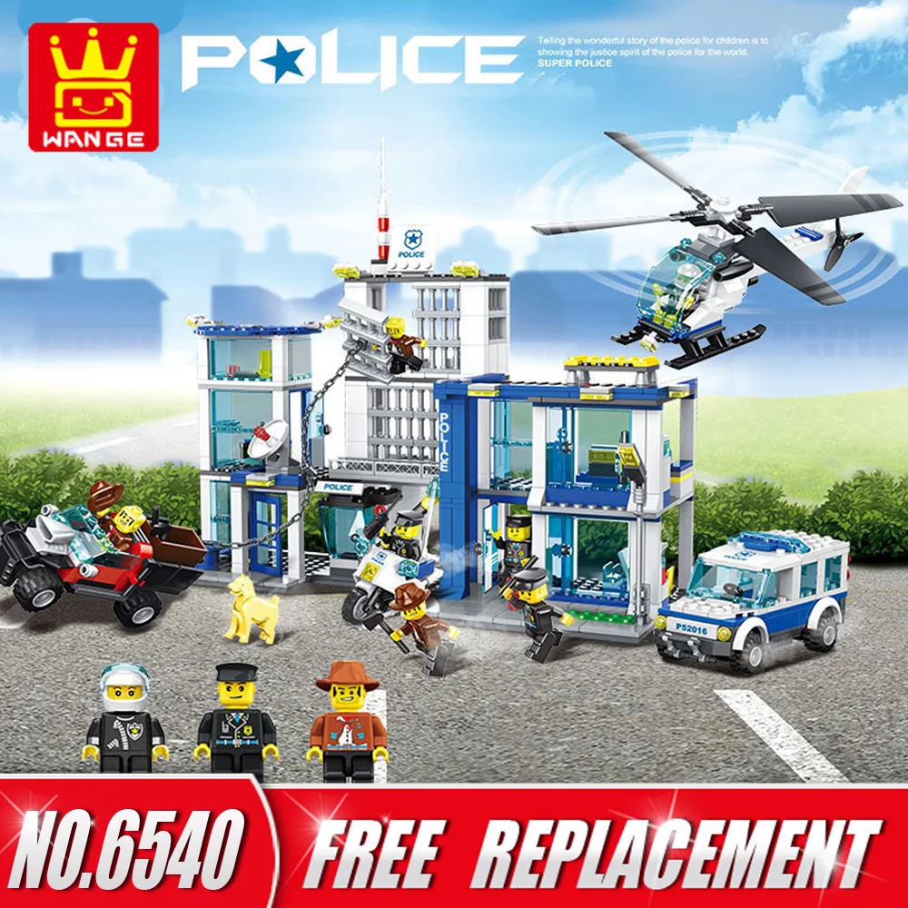 

WANGE Building Blocks City Police Station Set Super Police 882pcs Bricks DIY Educational Kids Toys Children Gifts NO.6540