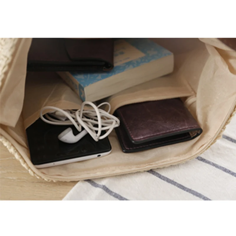 Women Summer Travel Straw Bags INS Popular Female Hot Handbag Casual Lady Beach Shoulder Bag Large Holiday Knitted Bolsa SS3251 (12)