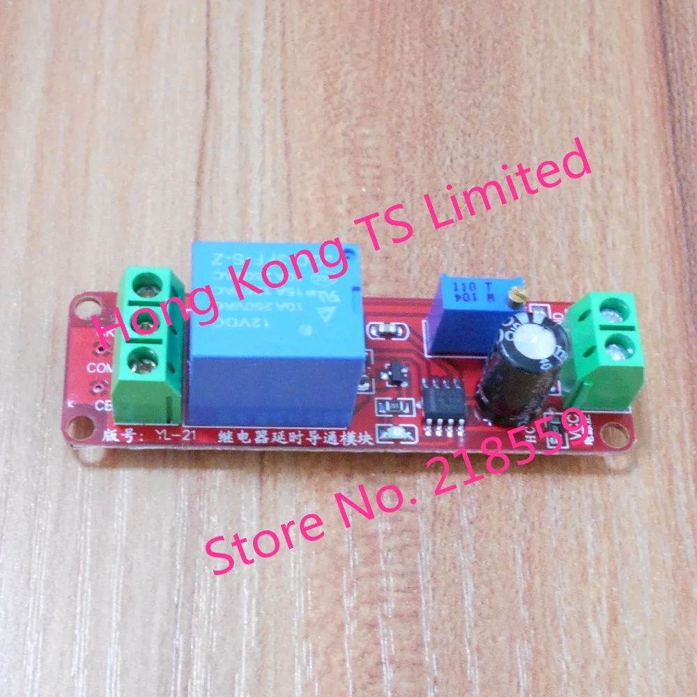 

NE555 delay module 5V 12V monostable switch delay switch 5V 12V for automotive delay 0-10 seconds adjustable