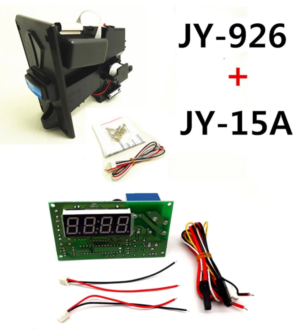 

1 KIT of JY-926+JY-15A coin acceptor with timer board coin operated time control device for cafe kiosk for 1-6 kinds of coins