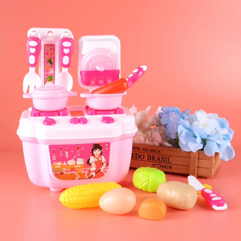 New Kids Play House Toys Tableware Sets Baby Toys Kitchen Cooking Simulation Model Educational Appliance For Girl Toys (5)