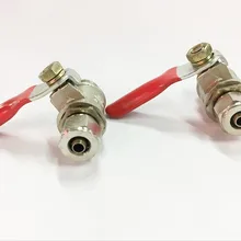 6 мм НД, прямая труба 1/" BSPT 12,7 мм OD наружная резьба металлический шаровой клапан соединяется с пневматическим 6x4 мм PU шланг