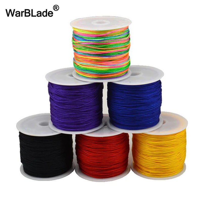 

WarBLade 45m 0.8mm Cotton Cord Nylon Thread Cord Plastic String Strap DIY Rope Bead Necklace Shamballa Bracelet Jewelry Making