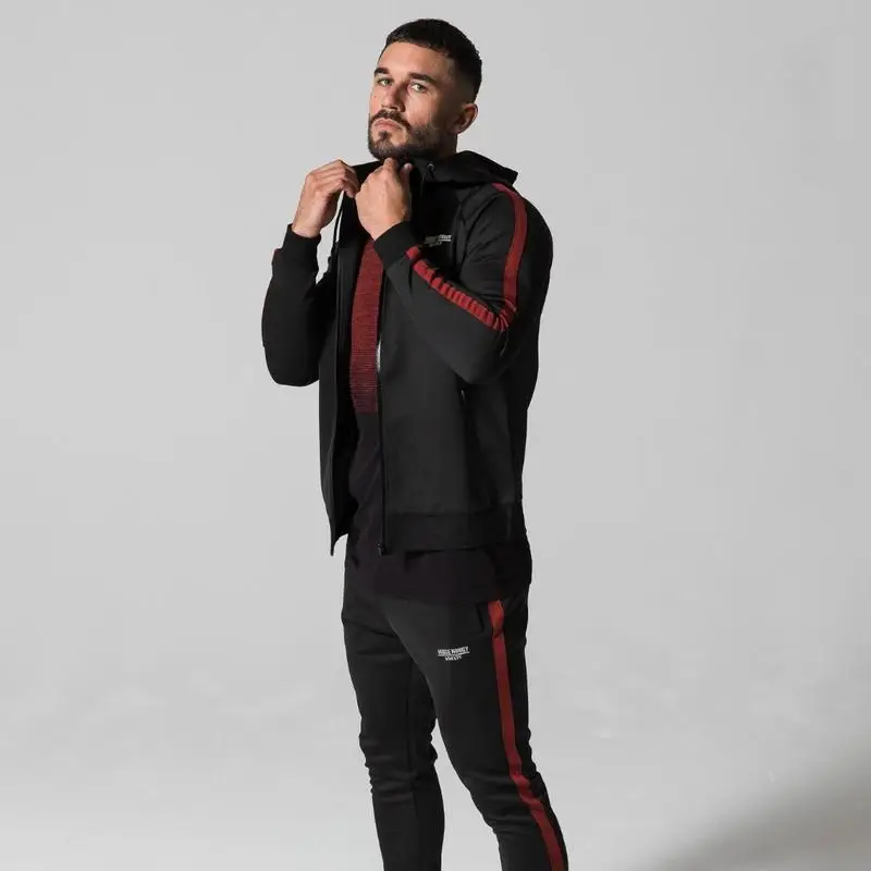 

2019 tracksuit men brand brand sporting suit men Suit Men Hoodies Sets Mens Gyms Sportswear Jogger Suit Male Tracksuit sets
