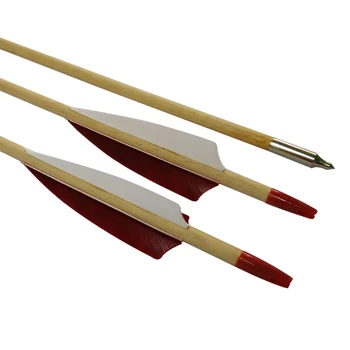 

12X Wooden Arrow 9mm Turkey Feather Target Field Point 30" Traditional Wood Archery Bow Hunting Shooting Outdoor Free Shipping