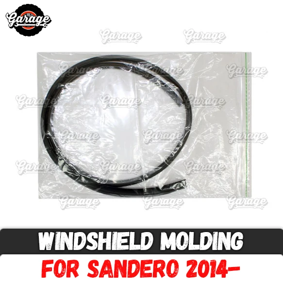 

Windshield molding for Renault Sandero 2014- material Rubber deflector pad accessories protective from damage car styling tuning