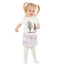 Юбки Lucky Child с начёсом для девочек, арт. 62-35f(Зимние каникулы) [сделано в России, от 2-х дней]