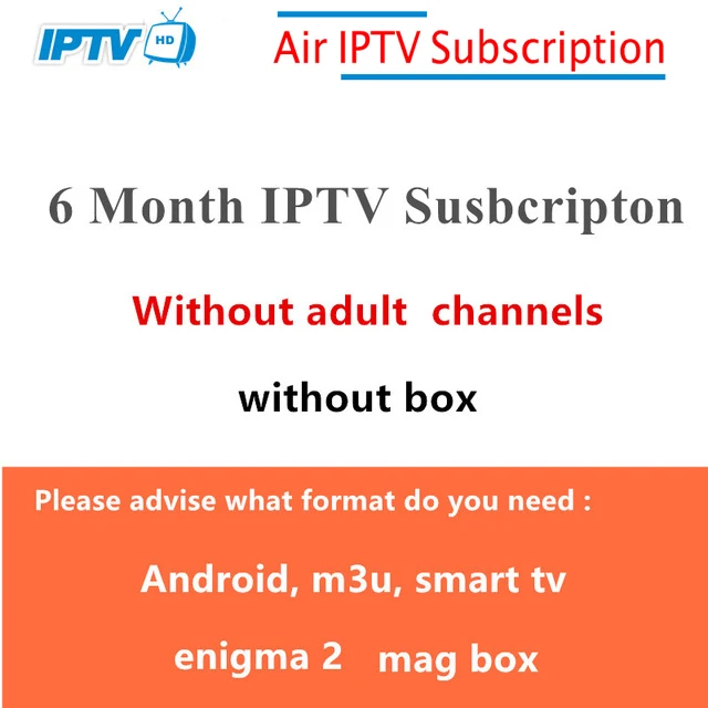 Air IPTV подписка Франция Италия Нидерланды арабский Испания Швеция Португалия северная канада США android Smart IPTV M3U - Цвет: 6 Months