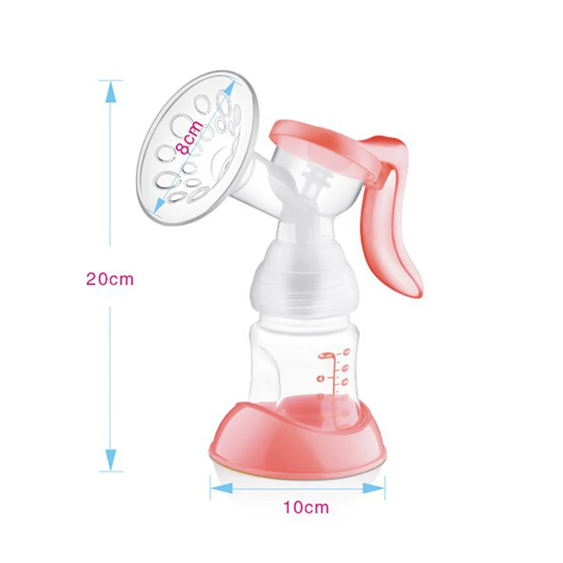 Manual Breast Pump BPA Free Baby Breast Feeding Powerful Nipple Suction Baby Silicon PP Convenient Breast Milk Pump Bottle T0103 (8)