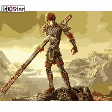 Сунь Укун живопись фотографии без рамки по номерам домашний декор Ручная роспись маслом на холсте