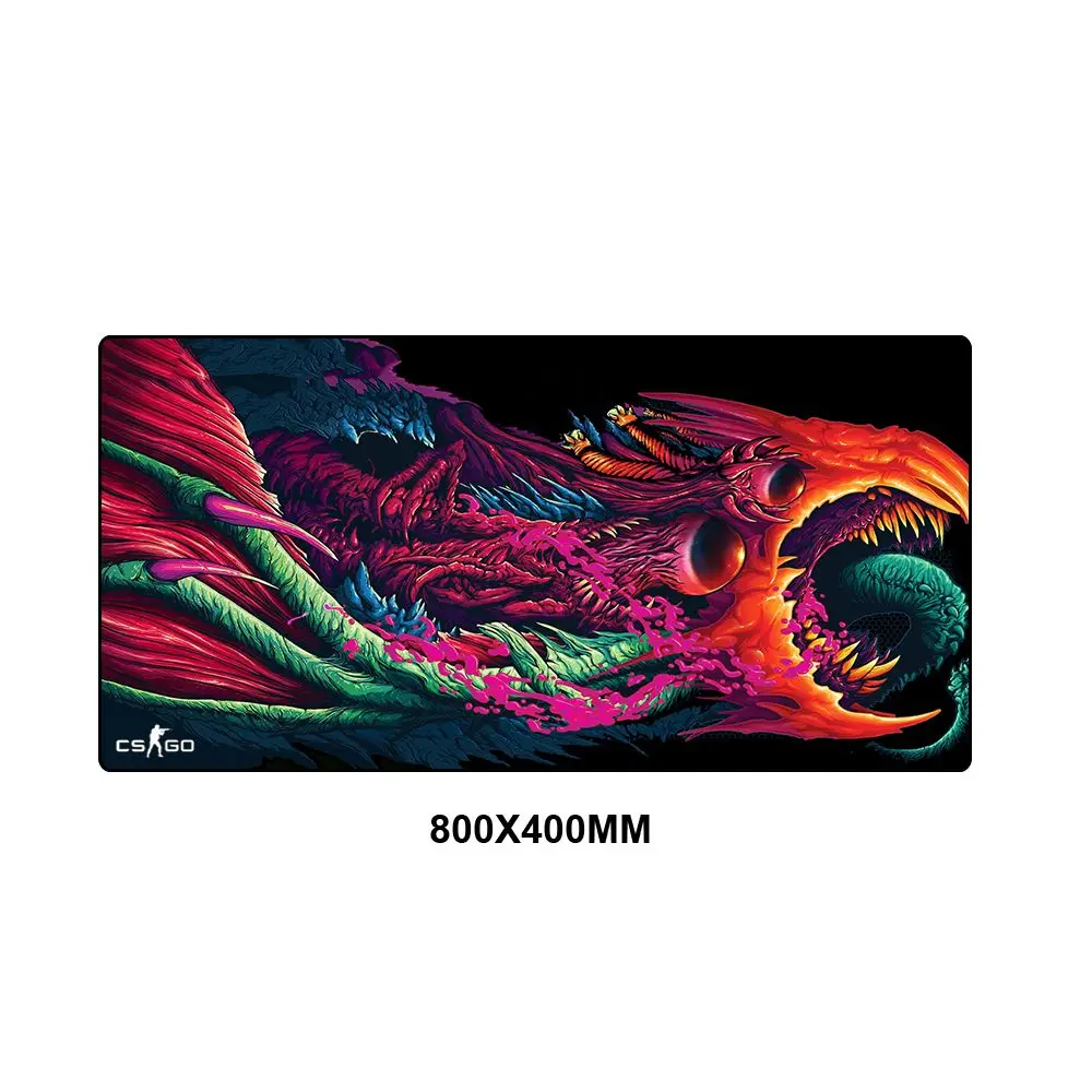 Игровой коврик для мыши большого размера, коврик Grande для CS GO Hyper Beast Gamer XL XXL, компьютерный коврик для мыши, игровой коврик для Csgo Muismat PC 900x400 мм - Цвет: 800x400MM