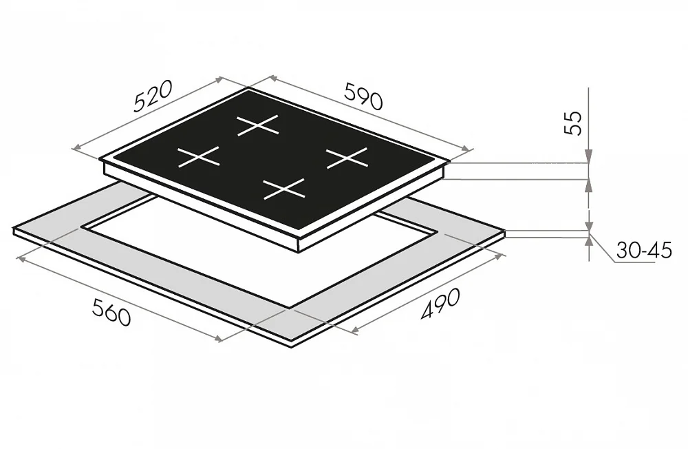 Индукционная панель MAUNFELD EVI.594-BK черный