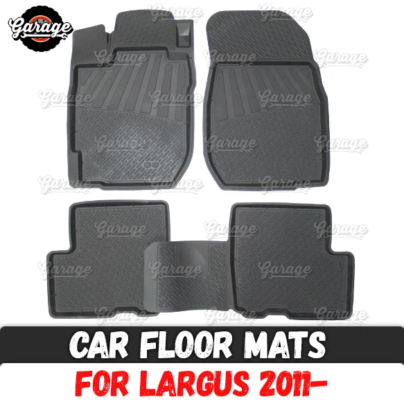 Автомобильные коврики для Lada Largus 2011-5 сидений, резина, 1 комплект/4 шт., аксессуары, защита ковра, украшение для автомобиля