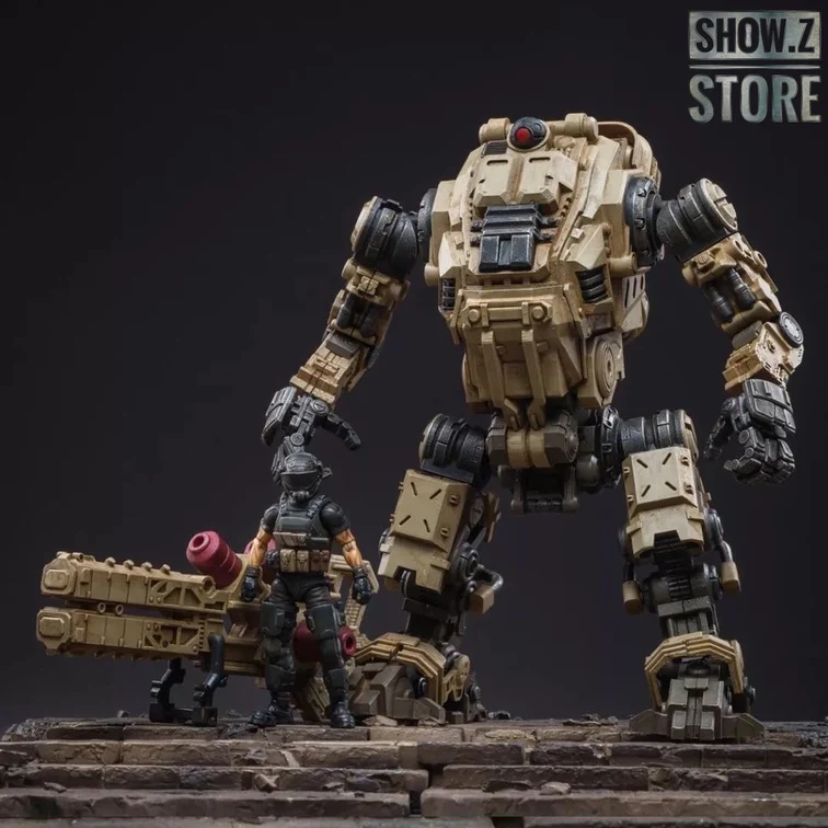 

[Show.Z] JoyToy Source Acid Rain 1/18 Freeman Machine Armor w/ Pilot Mechas & Soldiers Figure Set Desert Brown Ver Action Figure