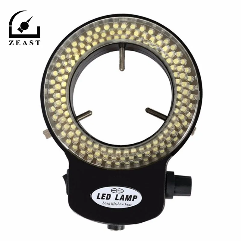 

2PCS Adjustable 6500K 144 Microscope LED Ring Light i lluminator Lamp for Industry Stereo Microscope 110V-240V Adapter