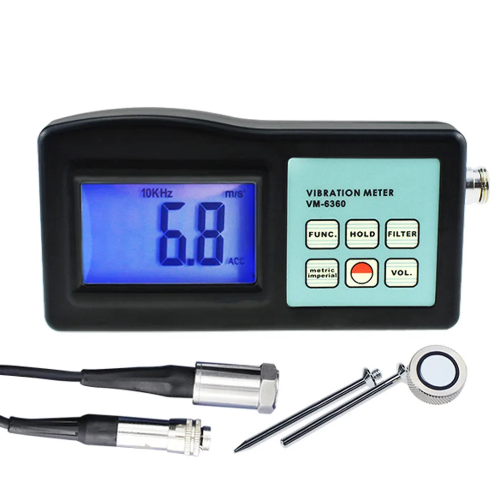 

Vibrometer Gauge Tester Vibration Meter Analyzer Lightweight Accurate Analysis Auto Power Off With LCD Easy to Read