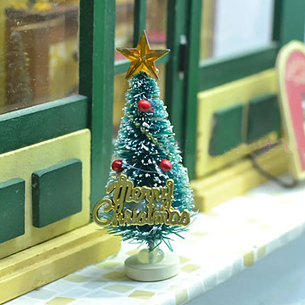 2017 Small Pine Trees Christmas Decoration mini Snow Christmas Tree