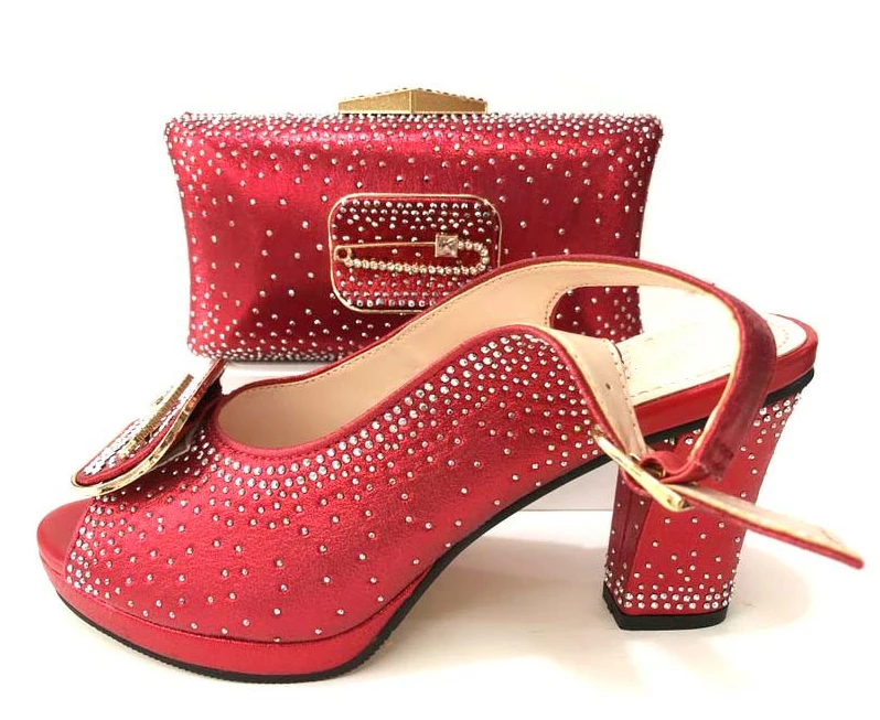 red shoes and bag