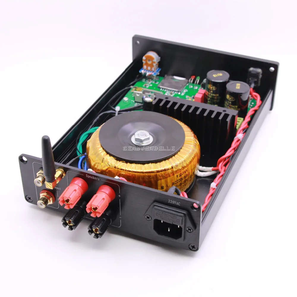 Готовая черная AM-800 Hi-Fi LM3886 Bluetooth усилитель мощности PCM5102 аудио DAC декодер