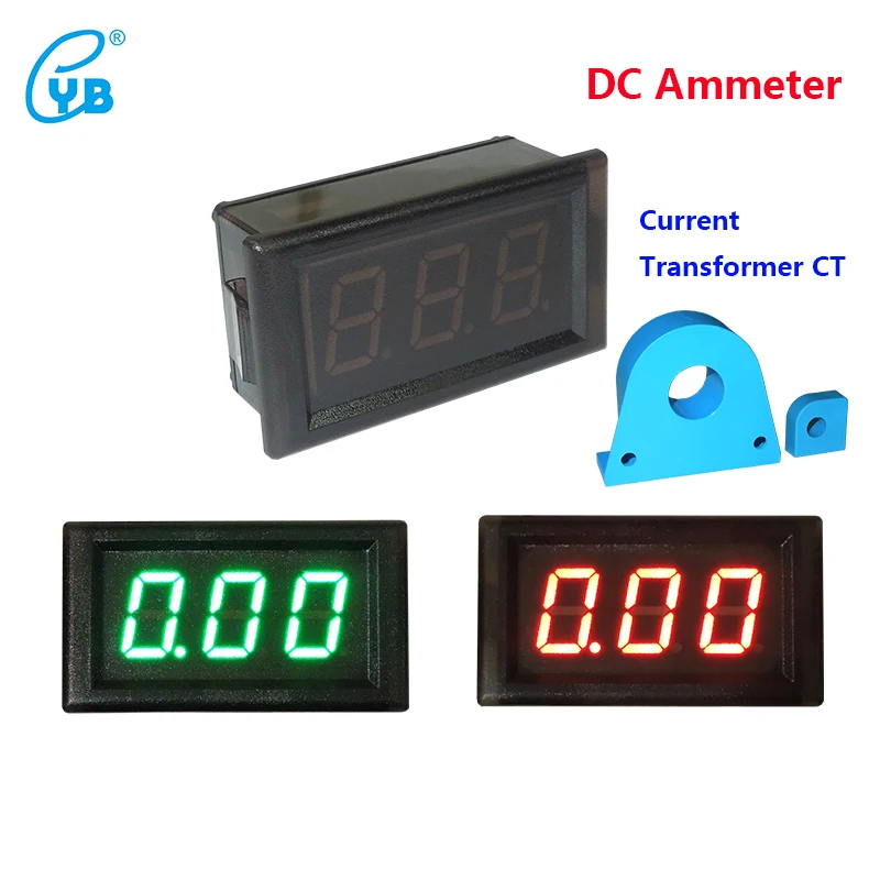 

YB28C Hall LED DC Ammeter Digital DC 0-500A Current Meter Tester DC Digital Ammeter LED Iolation Ammeter Current Transformer CT