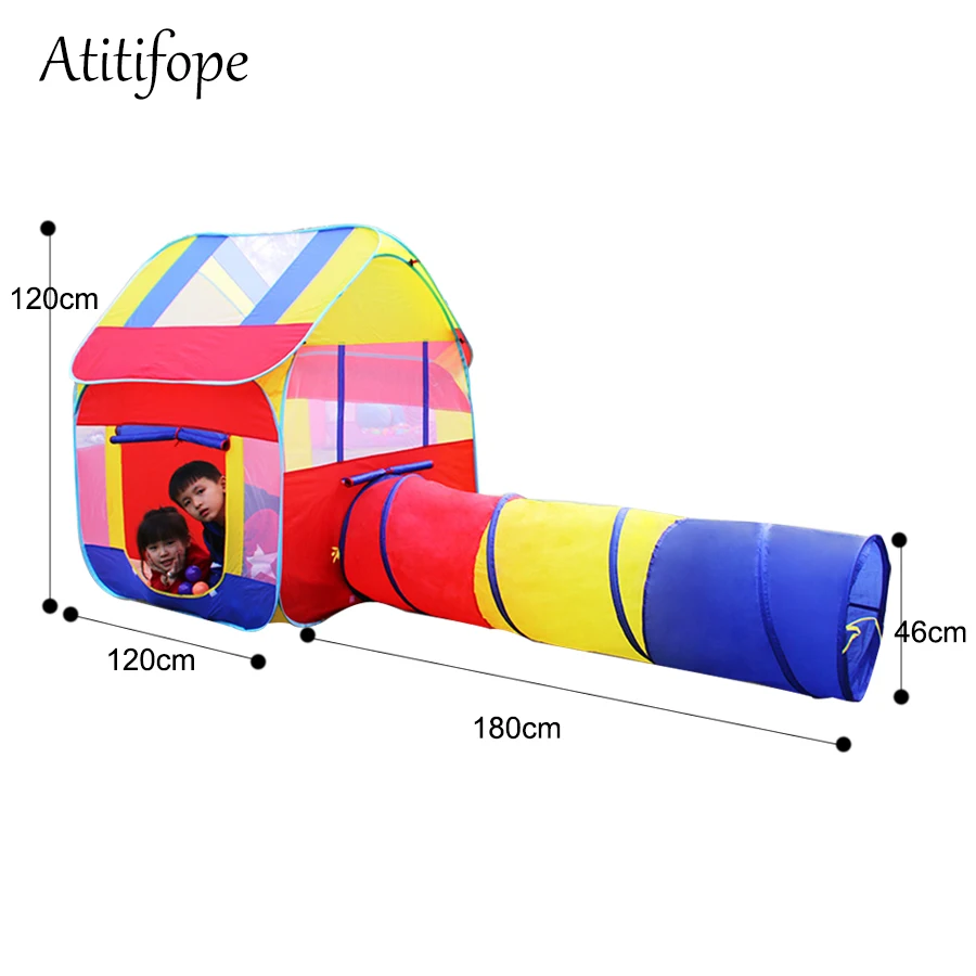 2 шт. детский игровой домик всплывающие палатки, тоннели для девочек, мальчиков, младенцев, детей и малышей с застежкой-молнией чехол для хранения в помещении