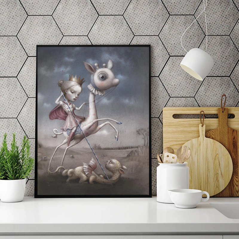 

Beautiful Nightmares by Nicoletta Ceccoli Canvas Posters Prints Art Painting Decorative Picture Modern Home Decoration Artwork