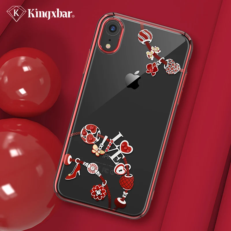 KINGXBAR Case for iPhone XR Case Cute Patterned for iPhone XR Cover Transparent for iPhoneXR