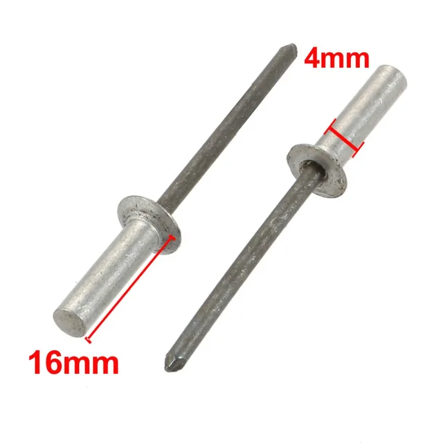 100pcs 4x16mm Rivets Aluminum Countersunk Head Closed End Blind Rivet Fasteners For Construction
