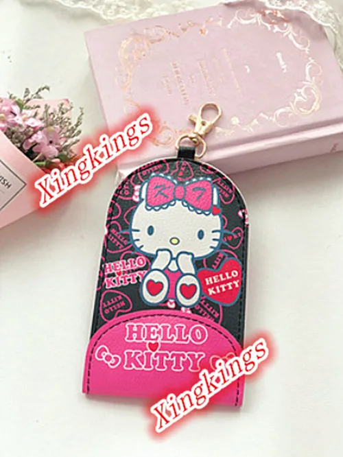 Hello kitty милый брелок для ключей с задней крышкой для держатель для карт KX-K35488 - Цвет: B