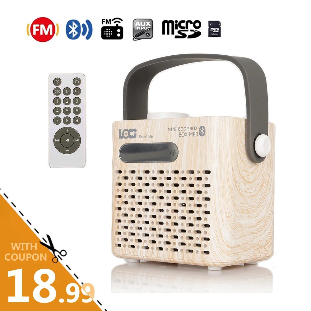 Instabox M80 Bluetooth FM радио мини портативный USB AUX TF кардридер многофункциональный