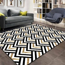 Else черный, серый, желтый смещения линии геометрический 3d принт нескользящей микрофибры Гостиная Декоративные Современные моющийся коврик мат