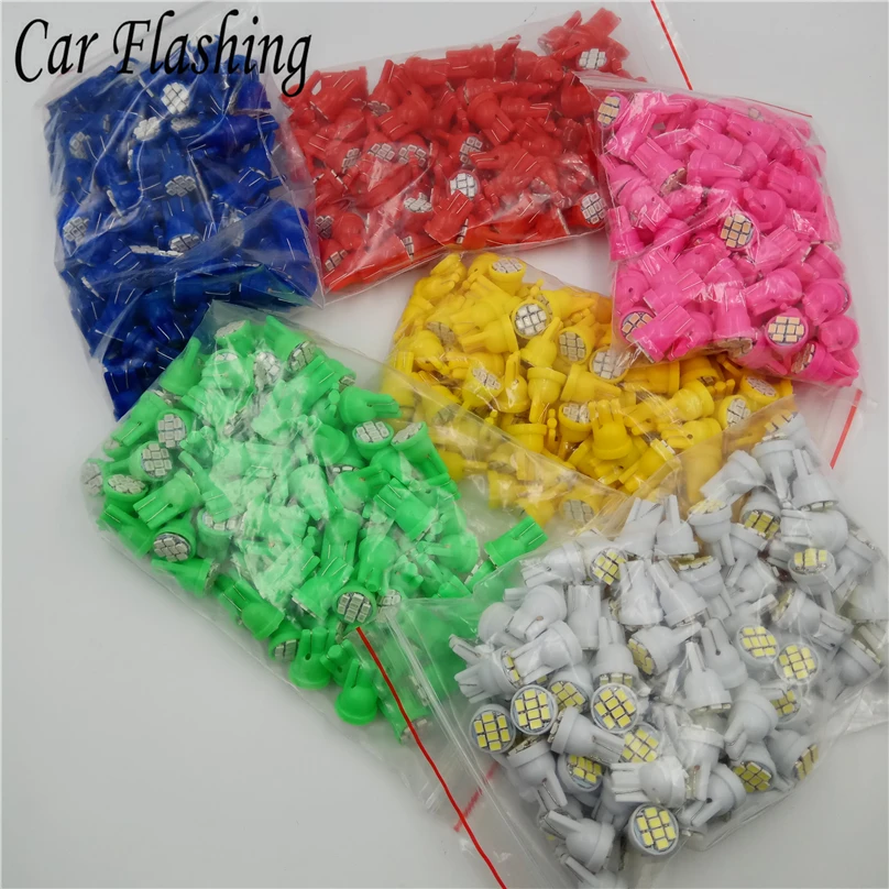 

Car Flashing 100Pcs Promotion Led T10 8 smd 1206 8leds 8SMD Car signal LED Light 194 168 192 W5W 3020 12v Auto Wedge Lighting DC