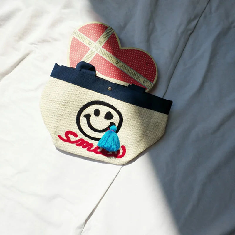 Women Tassel Handbag Bohemian Summer Beach Female Straw Bags High Quality Lady Weave Shoulder Bag Casuel Knitted Tote SS3071 (2)