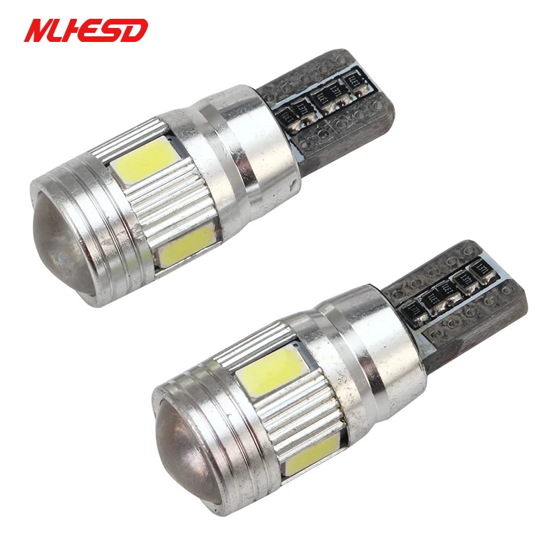 

2x T10 W5W Car LED Turn Signal Bulb Canbus Auto Interior Dome Reading Light Wedge Side Parking Reverse Brake Lamp 5W5 5630 6smd