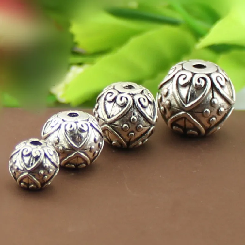 

9/12/14/16mm 10pcs Alloy Metal Tibetan Silver Round Spacer Beads buddha beads DIY loose beads Jewelry accessories Y0512