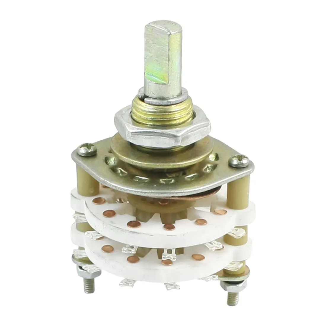 

UXCELL Kcx2*6 10Mm Mounting Hole Dia 2P6t 2 Pole 5 Way Two Decks 14Pin Band Channael Rotary Switch Selector
