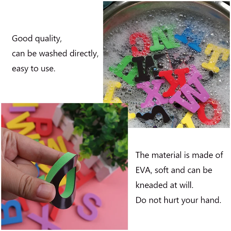 Разноцветные английские буквы с цифрами EVA Алфавит магнитная наклейка на холодильник белая Классная доска гаджет раннее образование