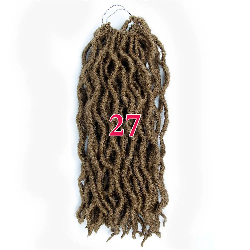 Искусственные локоны в стиле Crochet Волосы Кудрявые дреды волосы для наращивания 18 корней/пакет крючком вьющиеся волосы Синтетические Искусственные Locs волосы кусок - Цвет: T1/35