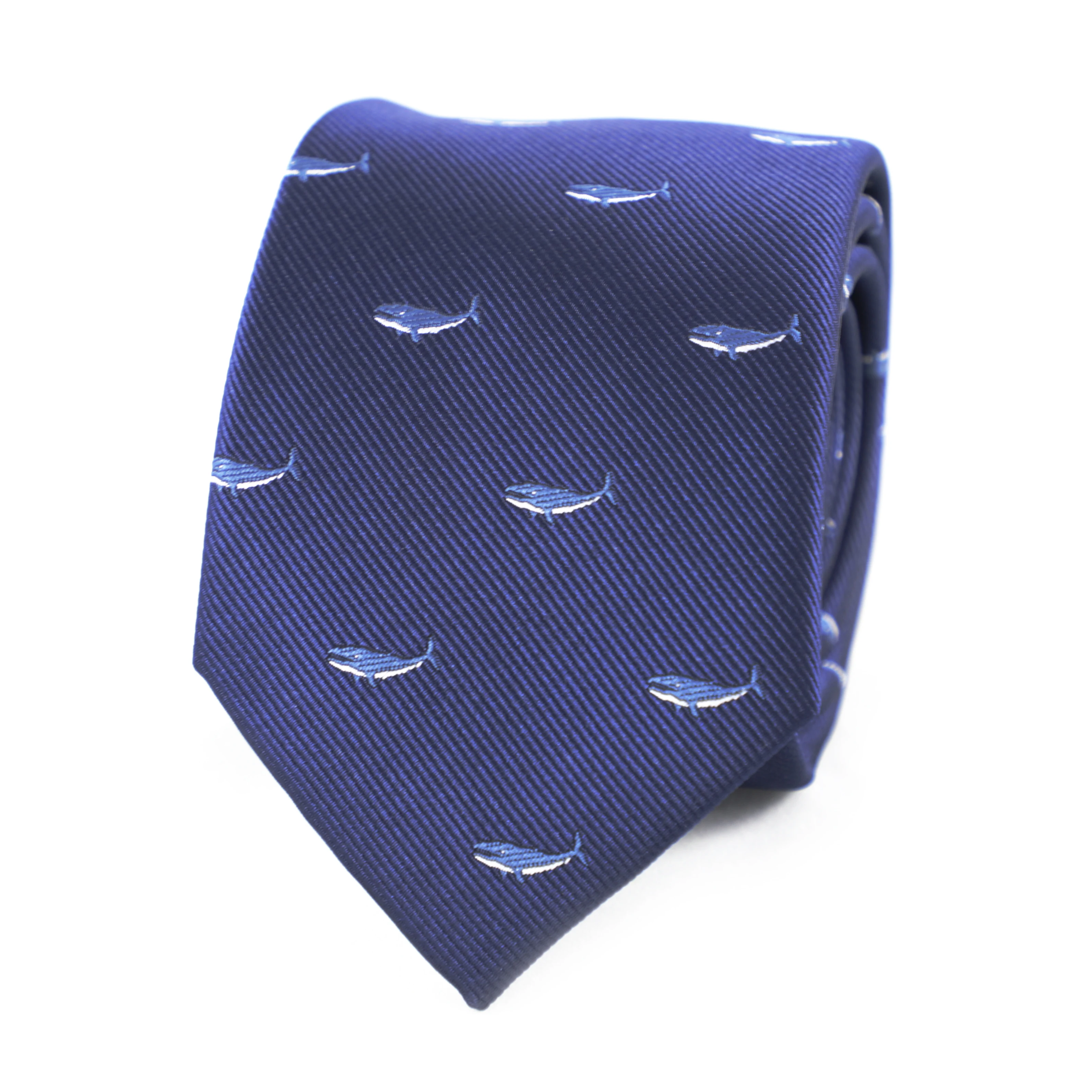 Микроволокнистый жаккард синий горбатый кит Узор Галстук море животное КИТ галстук Отец День рождения подарок галстук