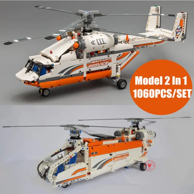 

2018 technic plane rescue helicopter technic city helicopter building blocks bricks gift kid set Boy DIY toys