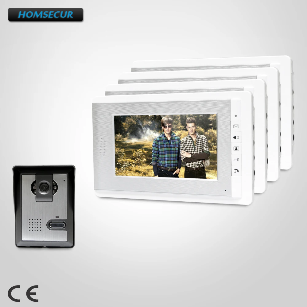 

HOMSECUR 7inch Video Door Entry Security Intercom Electric Lock Supported for House/ Flat : XC005+XM708-S