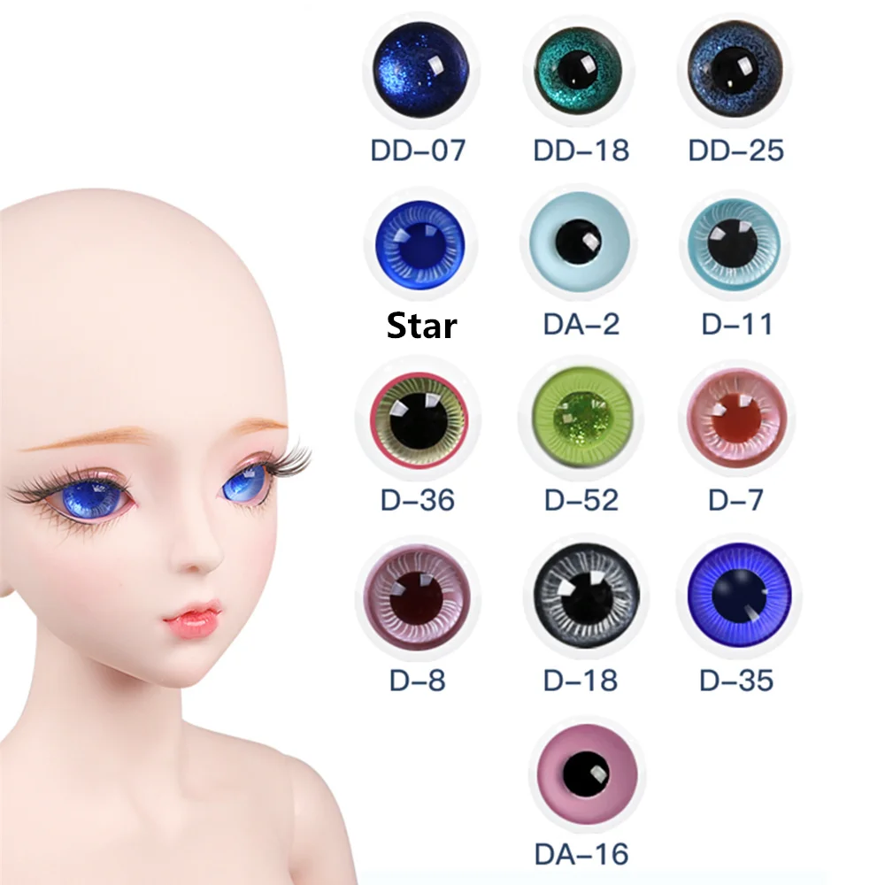 

1/3 BJD 14mm Glass eye suitale for 60cm bjd sd doll different colors diy change makeup accessories toy gift
