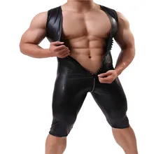 Для мужчин женское белье плотно молния до паха Искусственная кожа полюс Танцы ночной клуб Боди, Для мужчин формочек, для мужчин; подтяжки трусы
