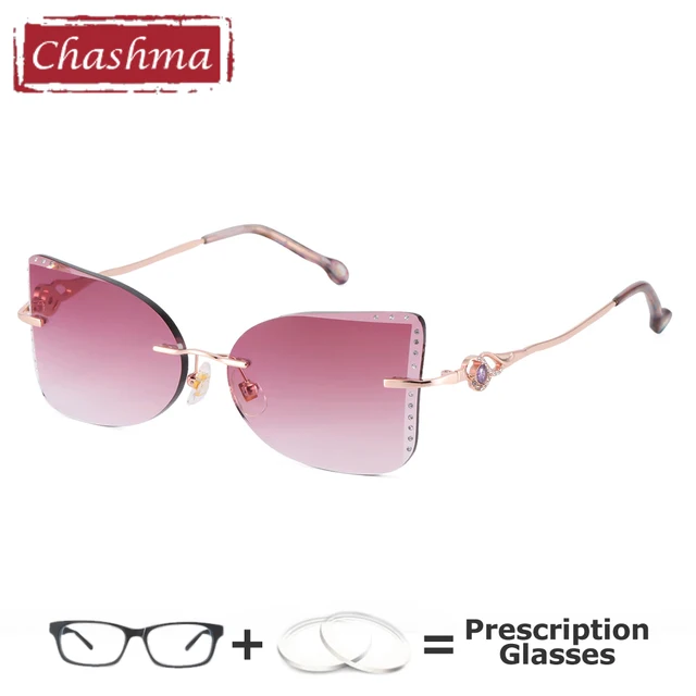 $US $46.20 Chashma Women Eyeglasses Prescription Cat Eye Lenses Butterfly Frame Luxurious Fashion Myopia Gradi