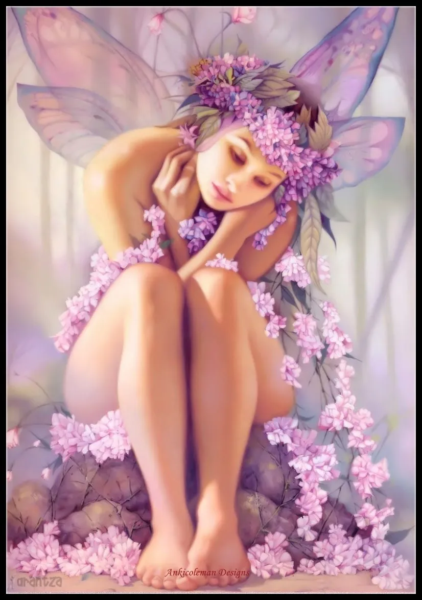 

Counted Cross Stitch Kits Needlework Embroidery - Crafts 14 ct Aida DMC Color DIY Arts Handmade Home Decor - Pink Flower Fairy