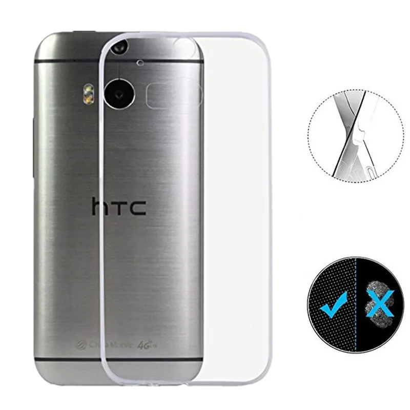 

Soft Crystal Clear TPU Mobile Phone Case For HTC One M8 Cover Transparent Silicone Back Shell For HTC M8 mini Case Cover