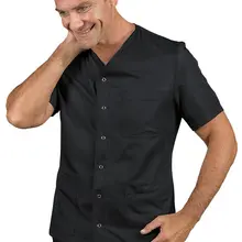 Пальто унисекс черные кнопки заклепки