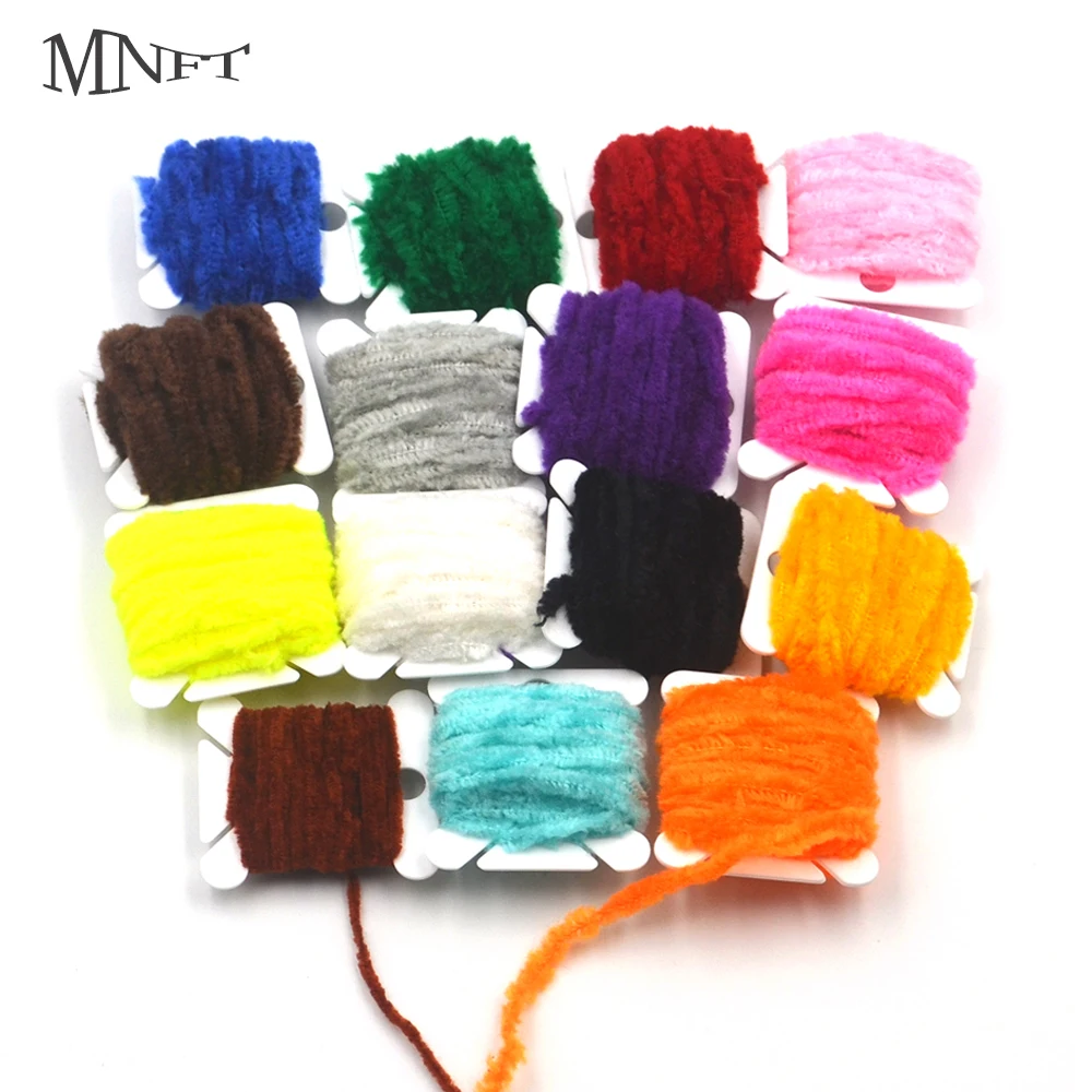 

MNFT 5PCS Fly Tying Material Rayon Chenille Assorted Rayon Chenille Midges Yarn