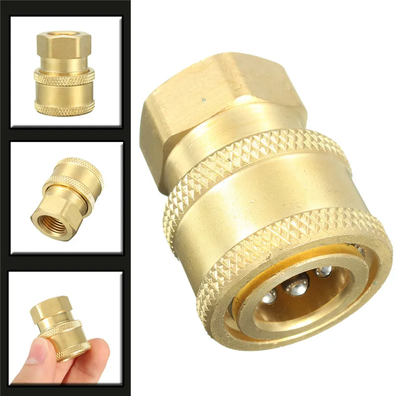 1/4'' Quick Release Pressure Washer Hose Adaptor Connector Plug For BSP1/4 Female Garden Water